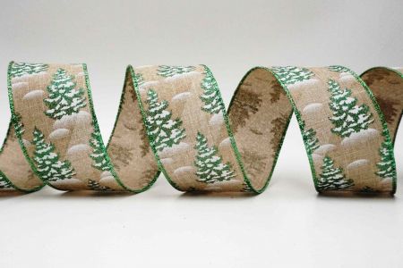 Flocked Christmas Tree Ribbon - Flocked Christmas Tree Ribbon